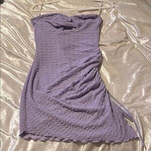 Elegant Purple Strapless Dress